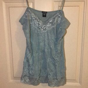 Maurices Crinkle cut lace tank top